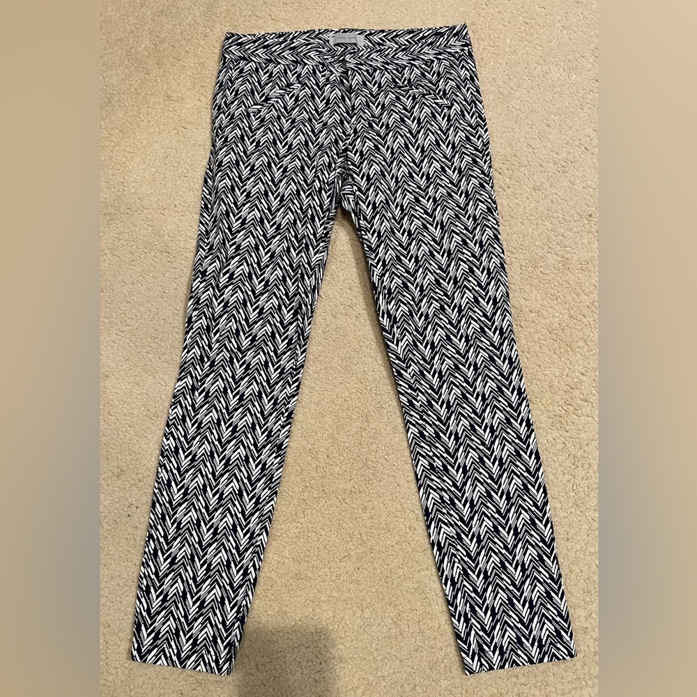 Gap Ultra Skinny Stretch Pants Womens Size 0 Regular Navy And White Chino EUC.